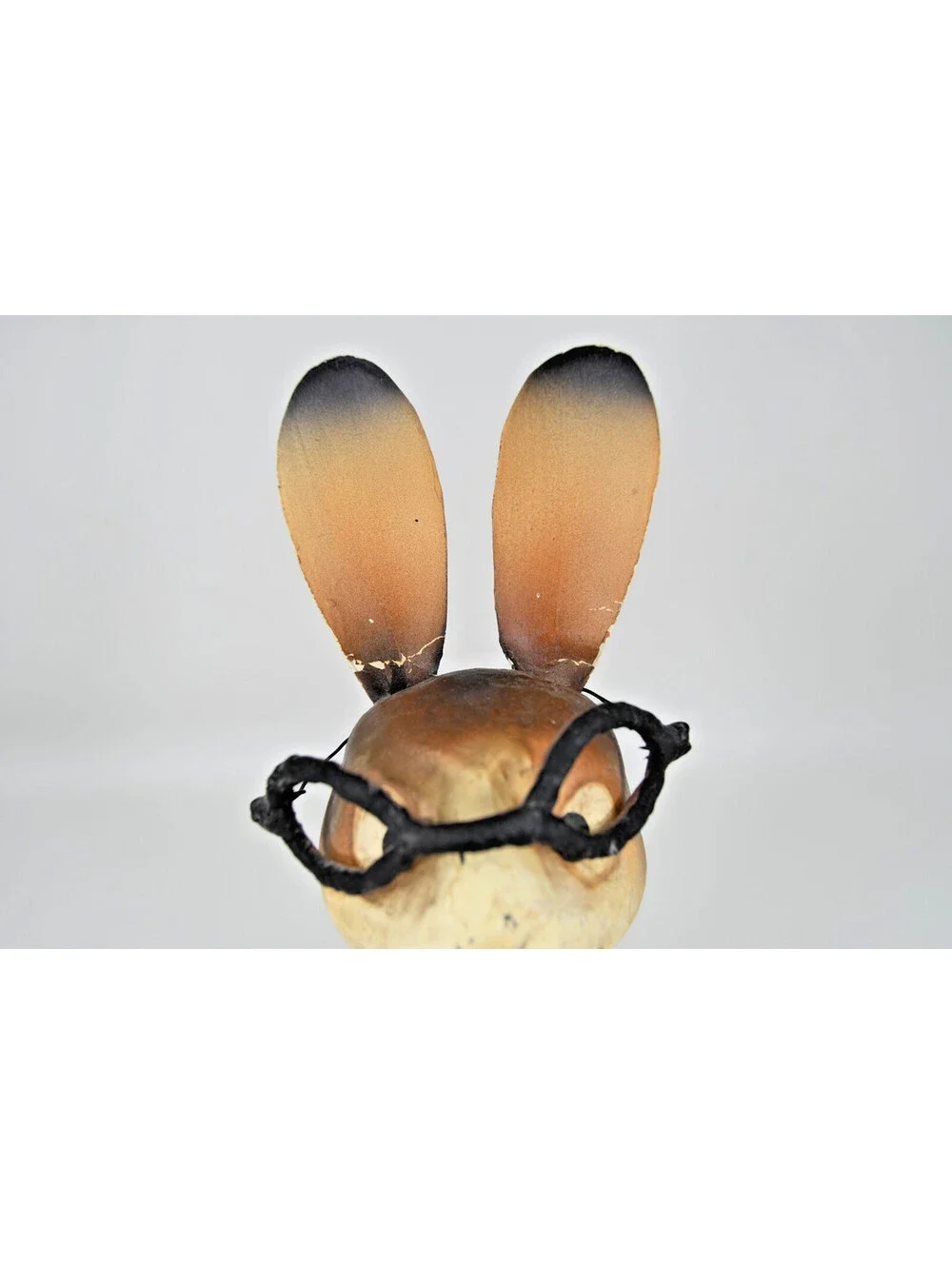 Antique Paper Mache Bunny Rabbit Nodder Bobblehead Figurine Toy Candy Germany